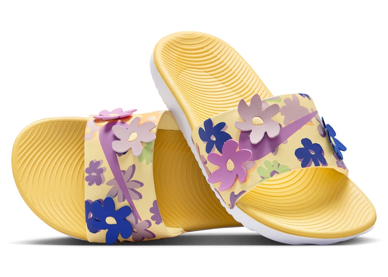 Nike Kawa Slide SE Soft Yellow Silt Red Sapphire (GS)