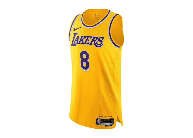 Nike LA Lakers Kobe Bryant #8 Leave A Legacy Jersey Yellow