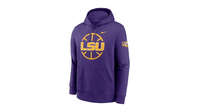 Nike LSU Tigers Club Basketball Icon College Pullover Hoodie Court Purple