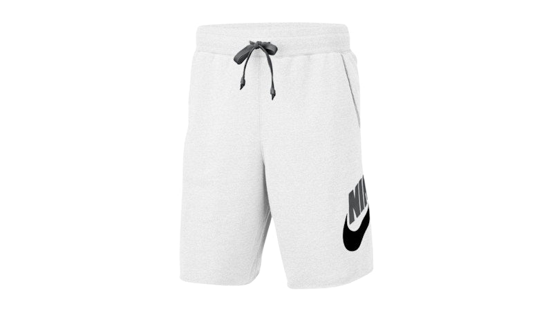 Nike Large Swoosh Logo Sweat Shorts White