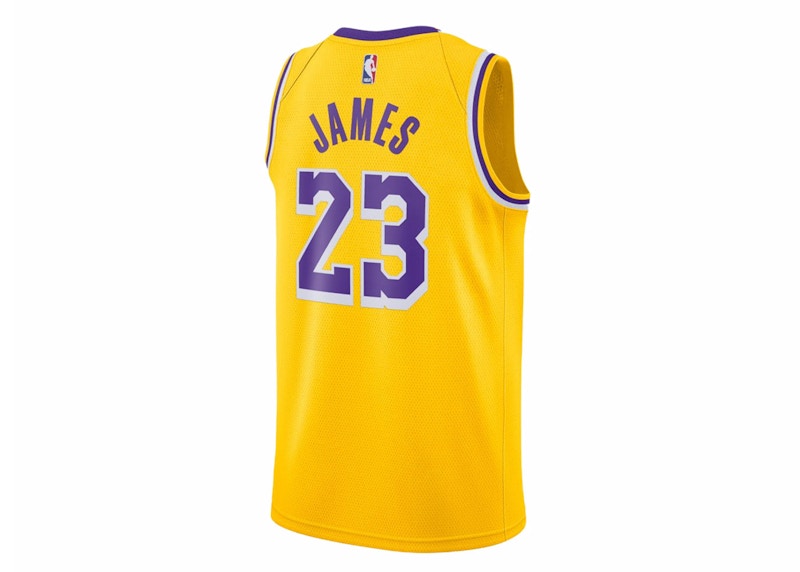 Nike LeBron James Icon Swingman Jersey Yellow