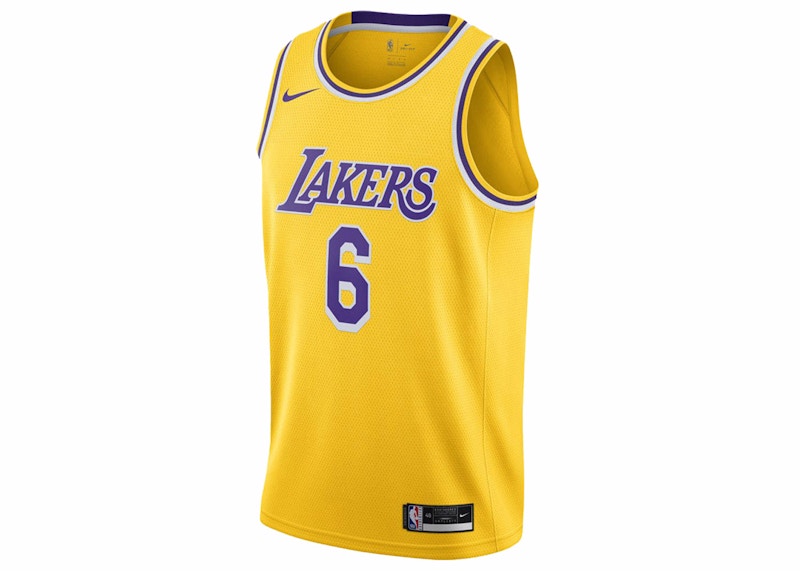 Nike LeBron James Lakers Icon Edition Jersey Yellow/Purple