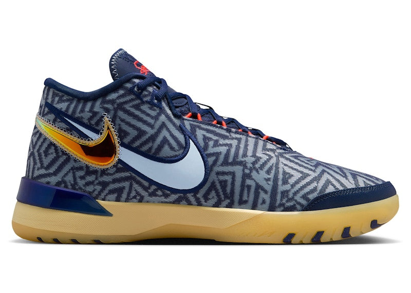 Nike LeBron NXXT Genisus Midnight Navy Soft Yellow Bright Crimson Light Armory Blue
