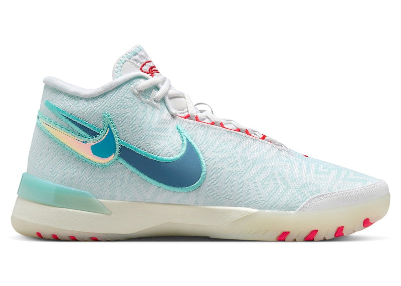 Nike LeBron NXXT Genisus White Aurora Green Siren Red Aegean Storm