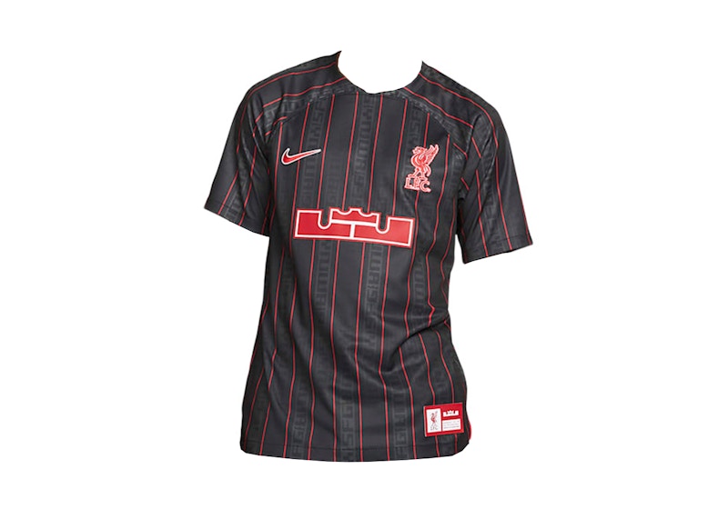 Nike LeBron x Liverpool F.C. Dri-FIT Stadium Soccer Jersey (Asia Sizing) Anthracite/Gym Red