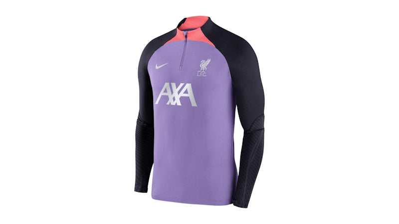 Nike Liverpool Strike Drill 2023/24 Performance Quarter-Zip Long Sleeve Top Purple