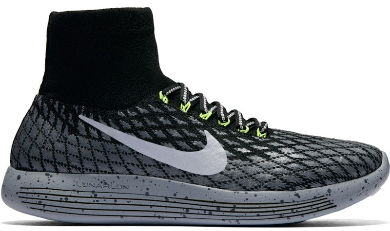 Nike Lunarepic Flyknit Shield Black Silver Volt (Women's)