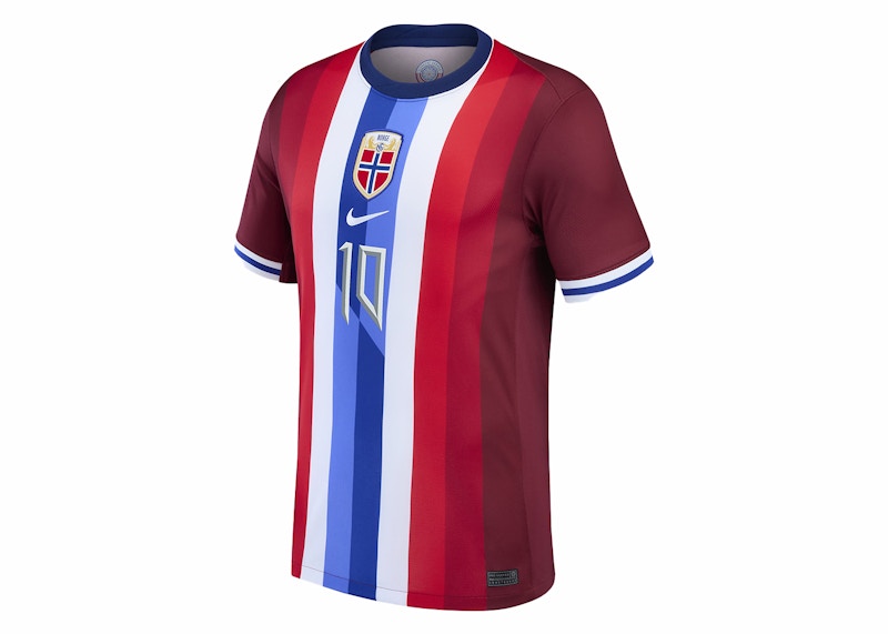 Nike Martin Odegaard Norway National Team 2024/25 Stadium Home Soccer Jersey Red