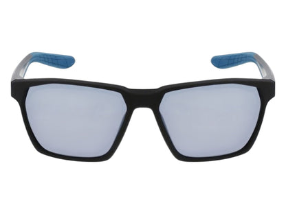 Nike Maverick Rectangular Sunglasses Matte Black Grey Silver Flash (MAVERICK-S-DJ0790-010-55)