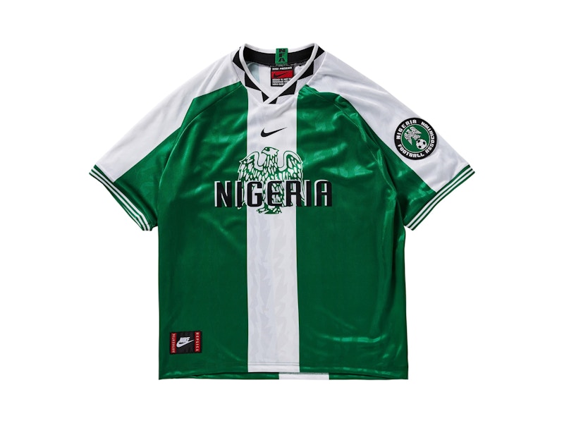 Nike Men's Nigeria 1996 Football Replica Shirt Green/White/Black