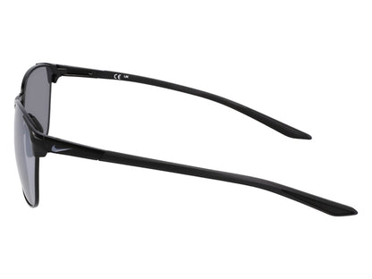 Nike Metal Square Sunglasses Satin Black Silver Flash Metal (METAL-FUSION-FV2377-010-5517)