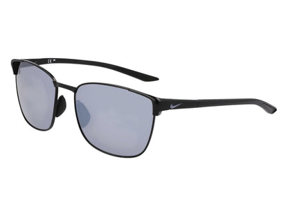Nike Metal Square Sunglasses Satin Black Silver Flash Metal (METAL-FUSION-FV2377-010-5517)