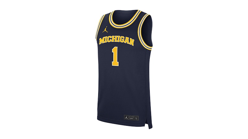 Nike Michigan Wolverines Replica Jordan Brand College Basketball Jersey College Navy