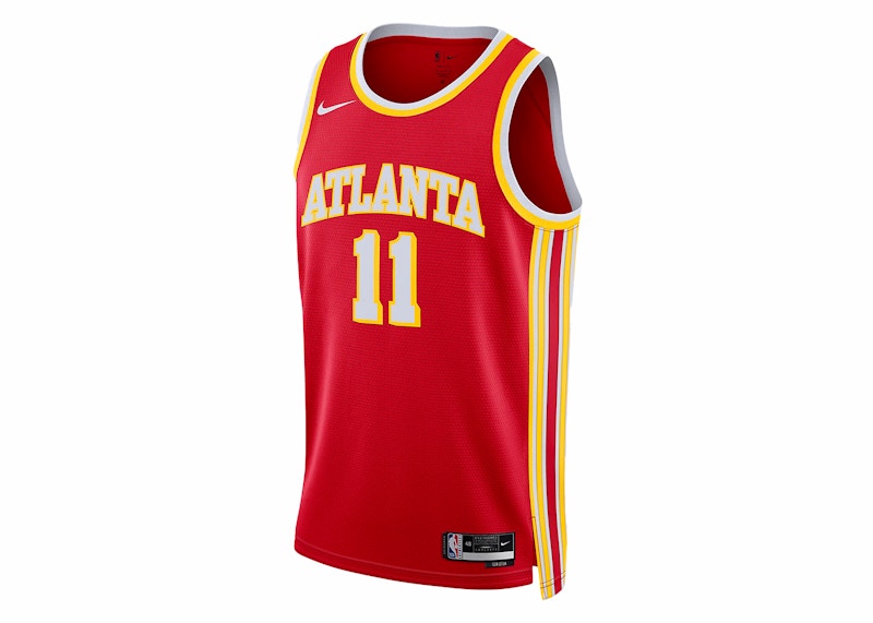 Nike NBA Atlanta Hawks Trae Young Icon Edition Swingman Jersey Red/White