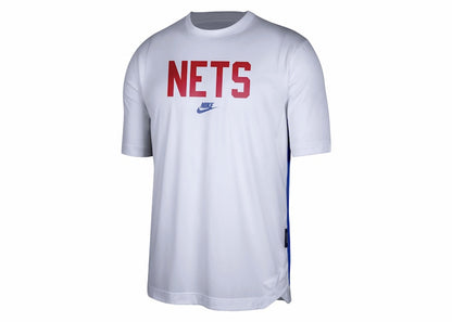 Nike NBA Brooklyn Nets Classic Edition Pregame Dri-Fit T-shirt White
