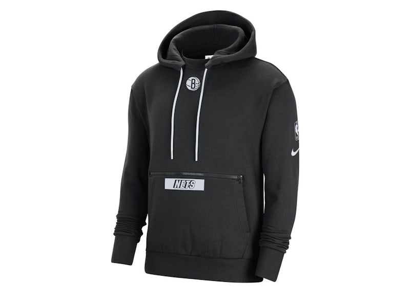 Nike NBA Brooklyn Nets Courtside Fleece Loose Fit Hoodie Black