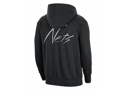 Nike NBA Brooklyn Nets Courtside Fleece Pullover Loose Fit Hoodie Black