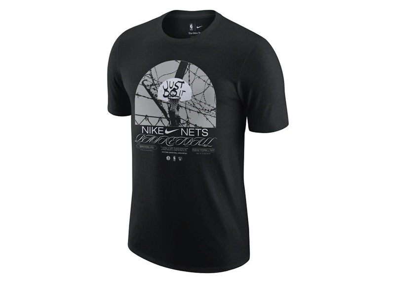 Nike NBA Brooklyn Nets Courtside Max 90 Loose Fit T-shirt Black/White/Grey