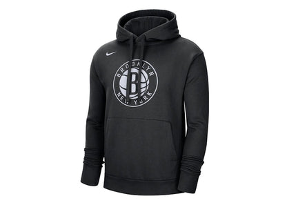 Nike NBA Brooklyn Nets Essential Fleece Pullover Loose Fit Hoodie Black
