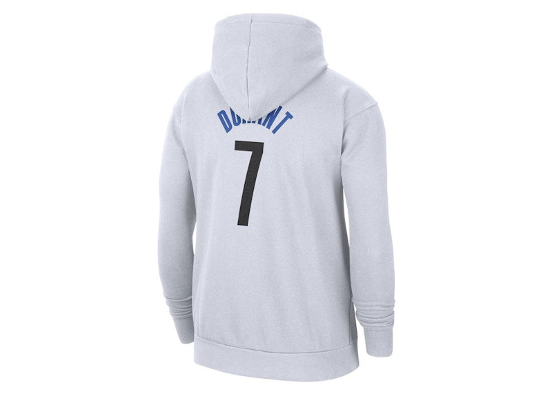 Nike NBA Brooklyn Nets Kevin Durant City Edition Fleece Pullover Loose Fit Hoodie White