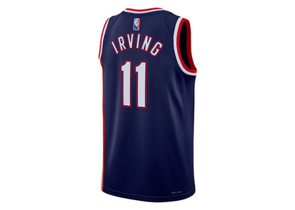 Nike NBA Brooklyn Nets Kyrie Irving City Edition 2021/22 Anniversary Dri-Fit Swingman Jersey Midnight Navy/Gym Red/White