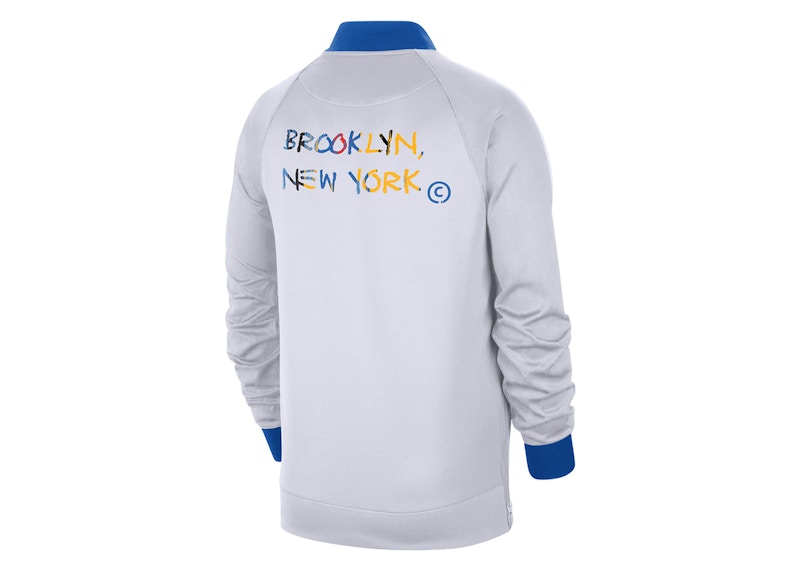 Nike NBA Brooklyn Nets Showtime City Edition Dri-Fit Hoodie White/Royal Blue