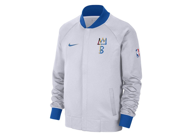 Nike NBA Brooklyn Nets Showtime City Edition Dri-Fit Hoodie White/Royal Blue