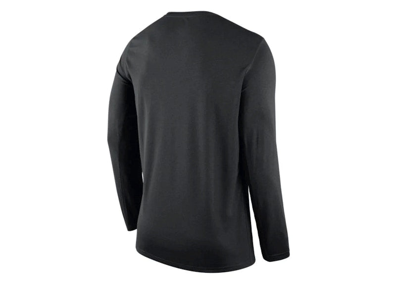 Nike NBA Brooklyn Nets Team Logo Long Sleeve Dri-Fit T-shirt Black/White
