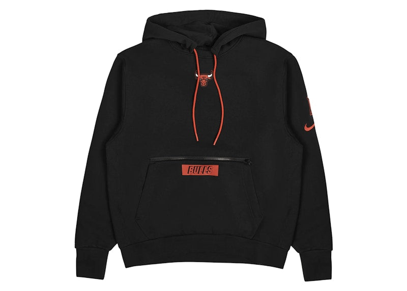 Nike NBA Chicago Bulls Courtside Fleece Loose Fit Hoodie Black