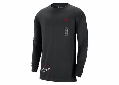 Nike NBA Chicago Bulls Cts Max 90 Loose Fit L/S T-shirt Black