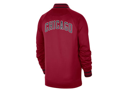 Nike NBA Chicago Bulls Showtime City Edition Dri-Fit Jacket Dark Red