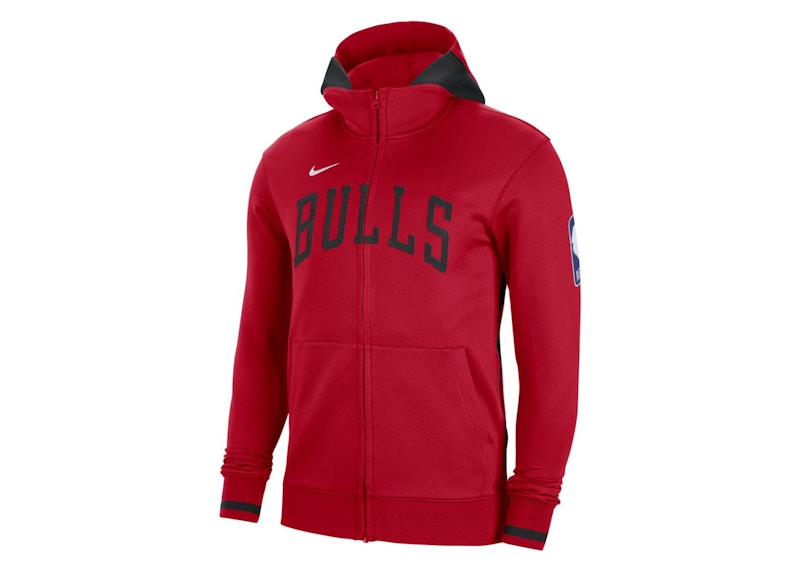 Nike NBA Chicago Bulls Showtime Dri-Fit Full-Zip Hoodie Red