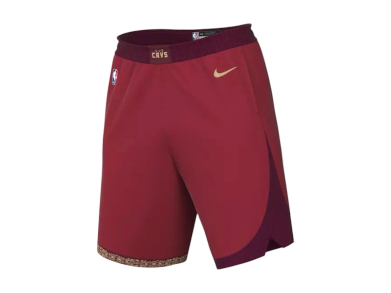 Nike NBA Cleveland Cavaliers City Editon Swingman Shorts Bright Crimson/Gold