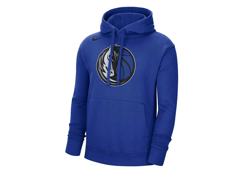 Nike NBA Dallas Mavericks Fleece Pullover Loose Fit Hoodie Blue