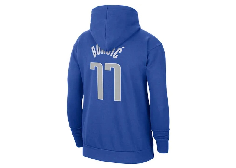 Nike NBA Dallas Mavericks Luca Doncic Essential Fleece Pullover Hoodie Blue