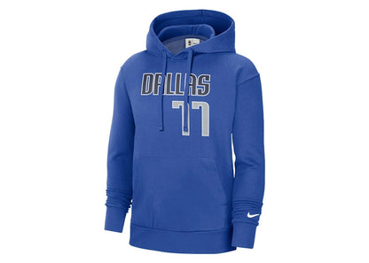 Nike NBA Dallas Mavericks Luca Doncic Essential Fleece Pullover Hoodie Blue