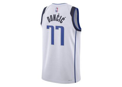 Nike NBA Dallas Mavericks Luka Doncic Association Edition Swingman Dri-Fit Jersey White/Blue