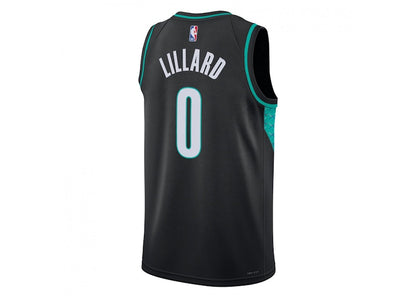 Nike NBA Damian Lillard Portland Trailblazers City Edition Swingman Jersey Black