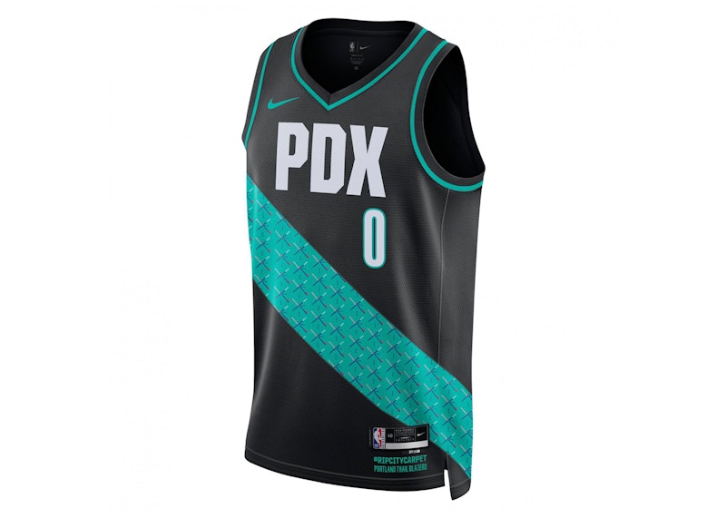 Nike NBA Damian Lillard Portland Trailblazers City Edition Swingman Jersey Black