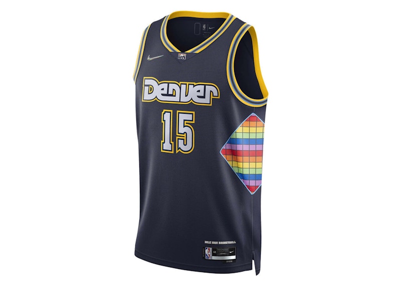 Nike NBA Denver Nuggets Jokic City Edition Swingman Jersey Dark Blue