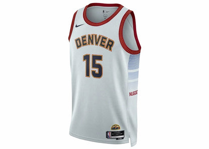 Nike NBA Denver Nuggets Nicola Jokic Dri-Fit Jersey Sloud White/University Red/Black/Navy Blue
