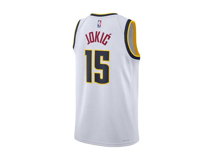Nike NBA Denver Nuggets Nikola Jokic Association Edition Swingman Dri-Fit Jersey White/Dark Red/Navy