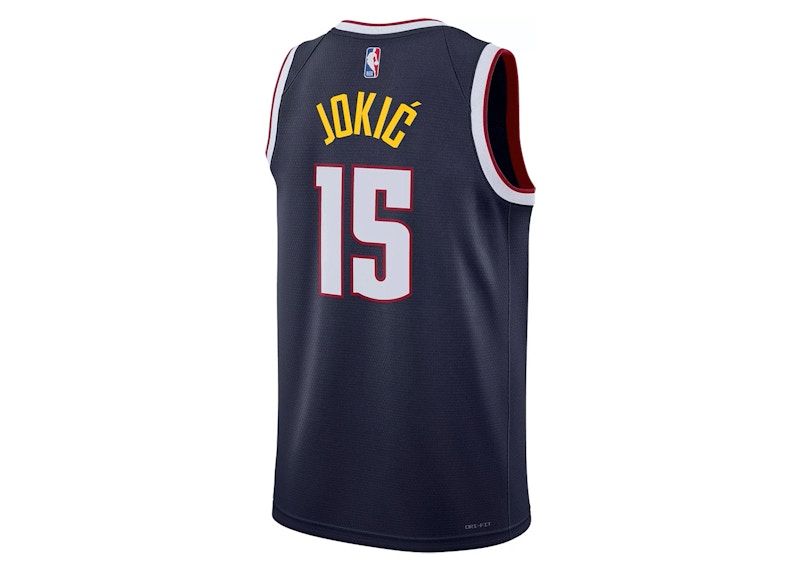 Nike NBA Denver Nuggets Nikola Jokic Icon Edition Swingman Jersey Dark Blue