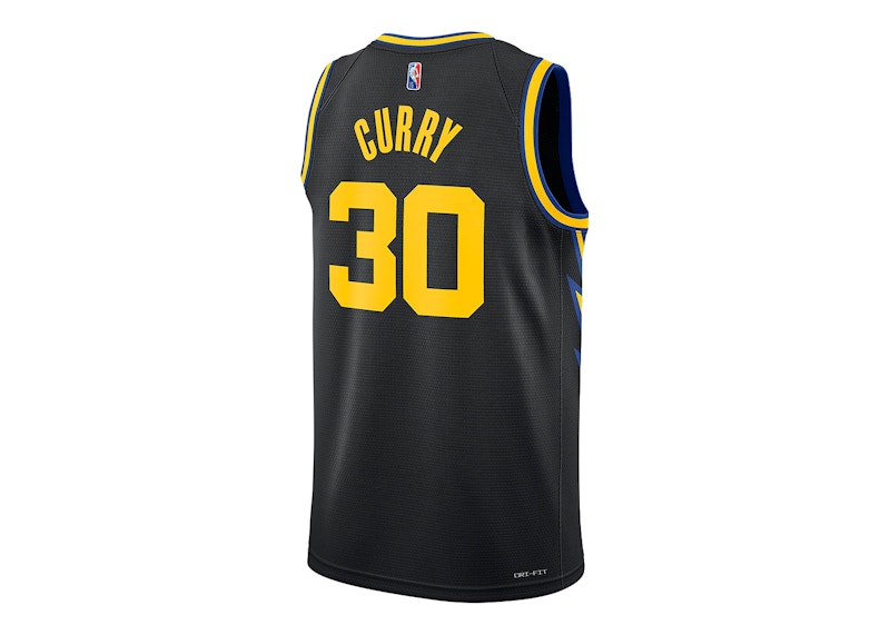 Nike NBA Golden State Warriors 2021/22 Stephen Curry City Edition Mixtape Swingman Jersey Black