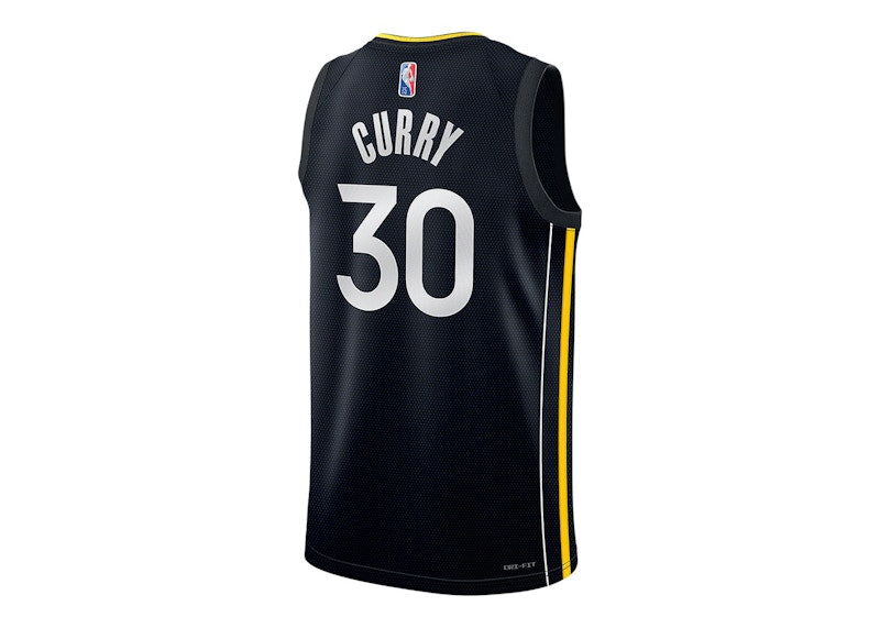 Nike NBA Golden State Warriors Icon Edition Stephen Curry Swingman Jersey Black/Rush Blue