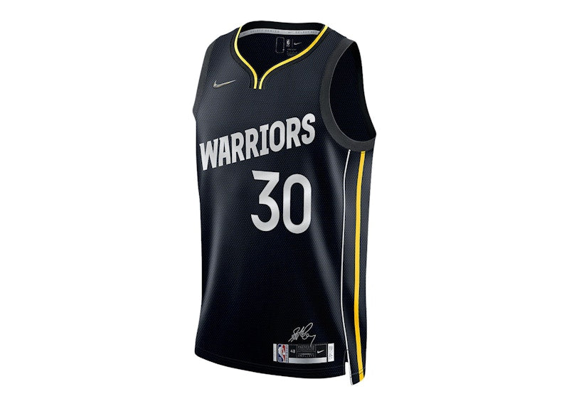 Nike NBA Golden State Warriors Icon Edition Stephen Curry Swingman Jersey Black/Rush Blue