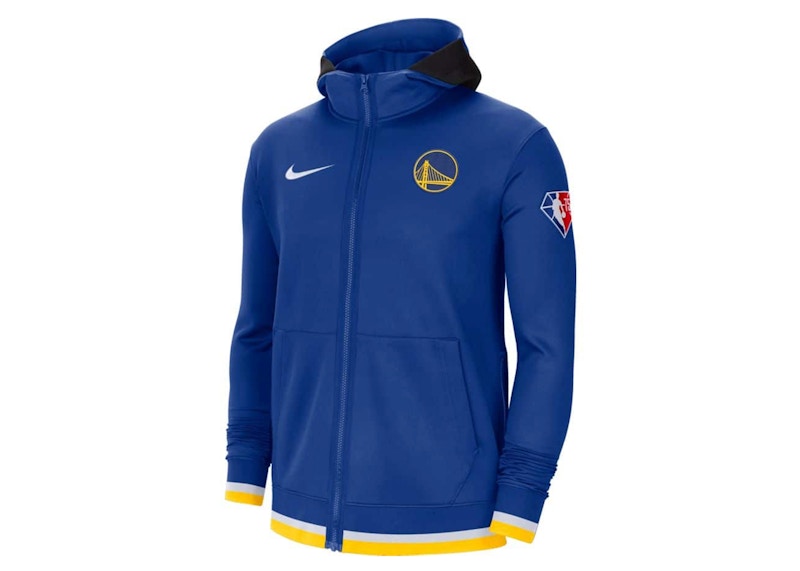 Nike NBA Golden State Warriors Showtime Dri-Fit Full-Zip Hoodie Blue