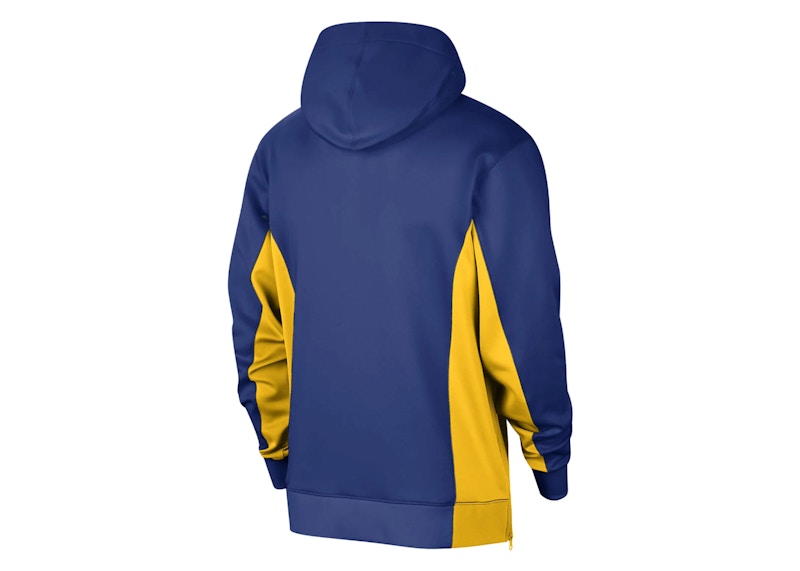 Nike NBA Golden State Warriors Showtime Dri-Fit Hoodie Gold/Blue