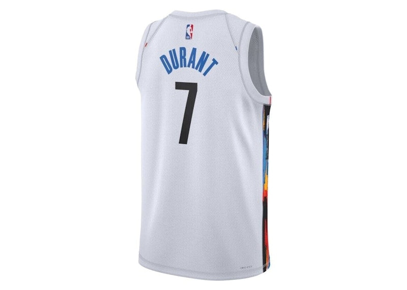 Nike NBA Kevin Durant Brooklyn Nets Dri-Fit Jersey White
