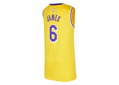 Nike NBA Kids Los Angeles Lakers LeBron James Icon Edition Swingman Jersey Yellow/Purple